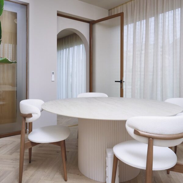 Hush Boutique Spa Nicosia- Wellness space renovation with neutral colours and ambient lighting
