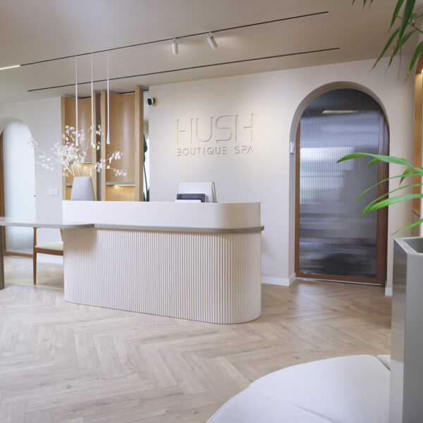 Hush Boutique Spa Nicosia- Wellness space renovation with neutral colours and ambient lighting