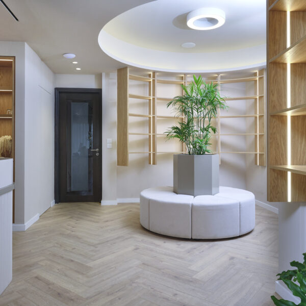 Hush Boutique Spa Nicosia- Wellness space renovation with neutral colours and ambient lighting